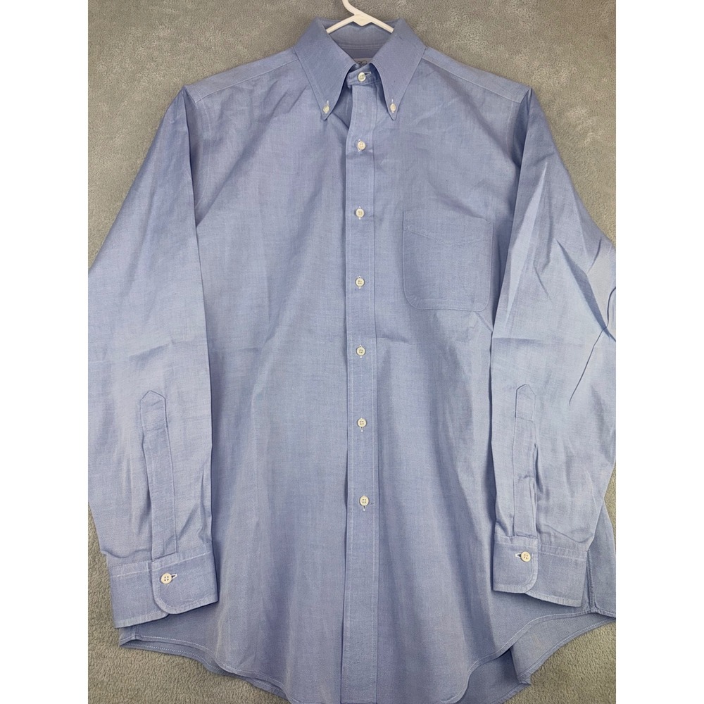 Brooks Brothers Mens 16.5X34 Light Blue Oxford Cloth Button Down Dress Shirt - Picture 2 of 6